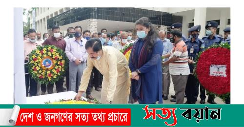 শেরপুরে শেখ রাসেল দিবসে শ্রদ্ধাঞ্জলি অর্পণ-সত্যবয়ান