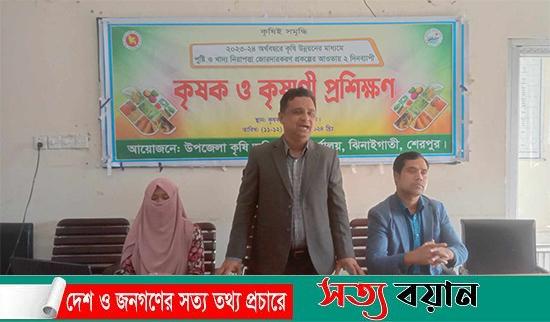 ঝিনাইগাতীতে ২দিনব্যাপী কৃষক-কৃষাণী প্রশিক্ষণ অনুষ্ঠিত