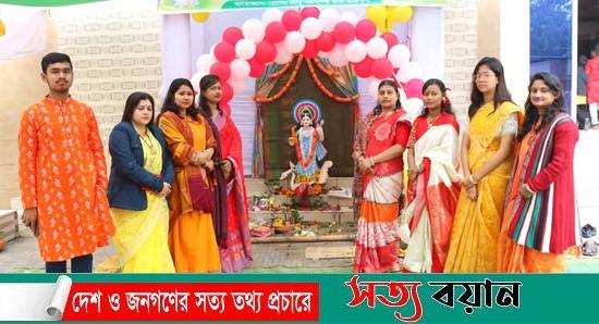 শেরপুরে সনাতন ধর্মালম্বীদের সরস্বতী পূজা অনুষ্ঠিত